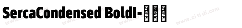 SercaCondensed BoldI字体转换